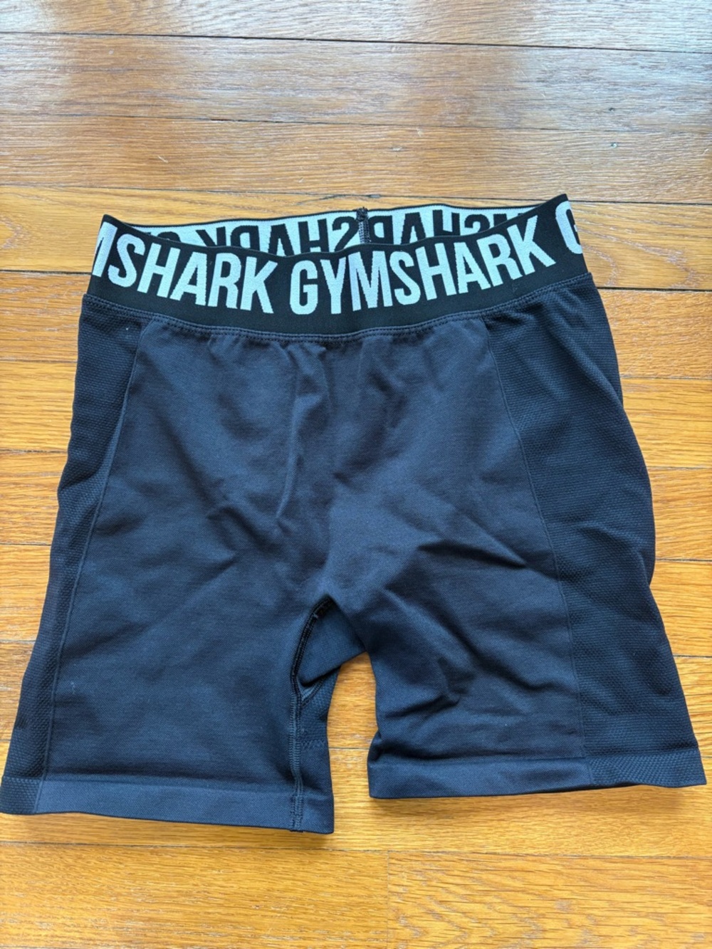 Gymshark Women’s Black Athletic Shorts with Logo Waistband